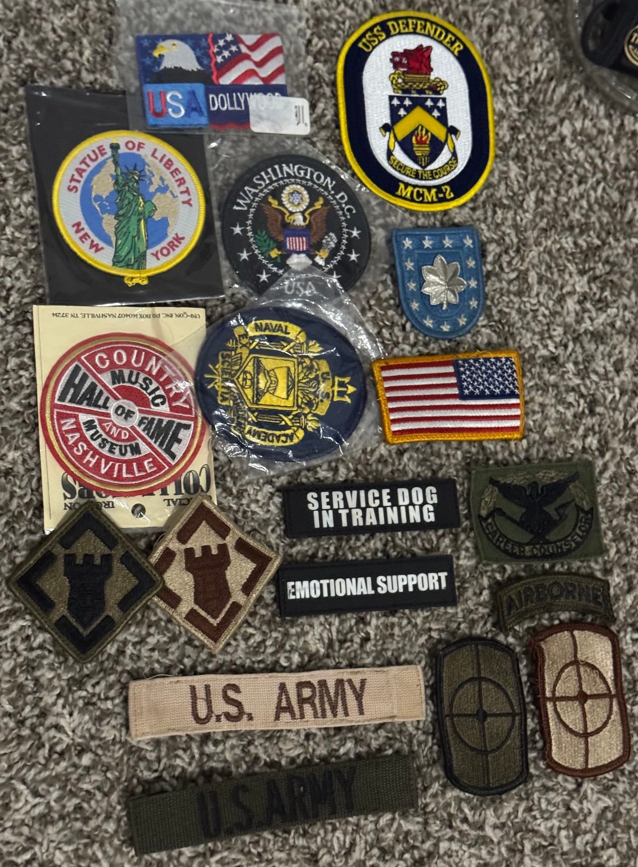 Assorted Military and Souvenir Patch Lot