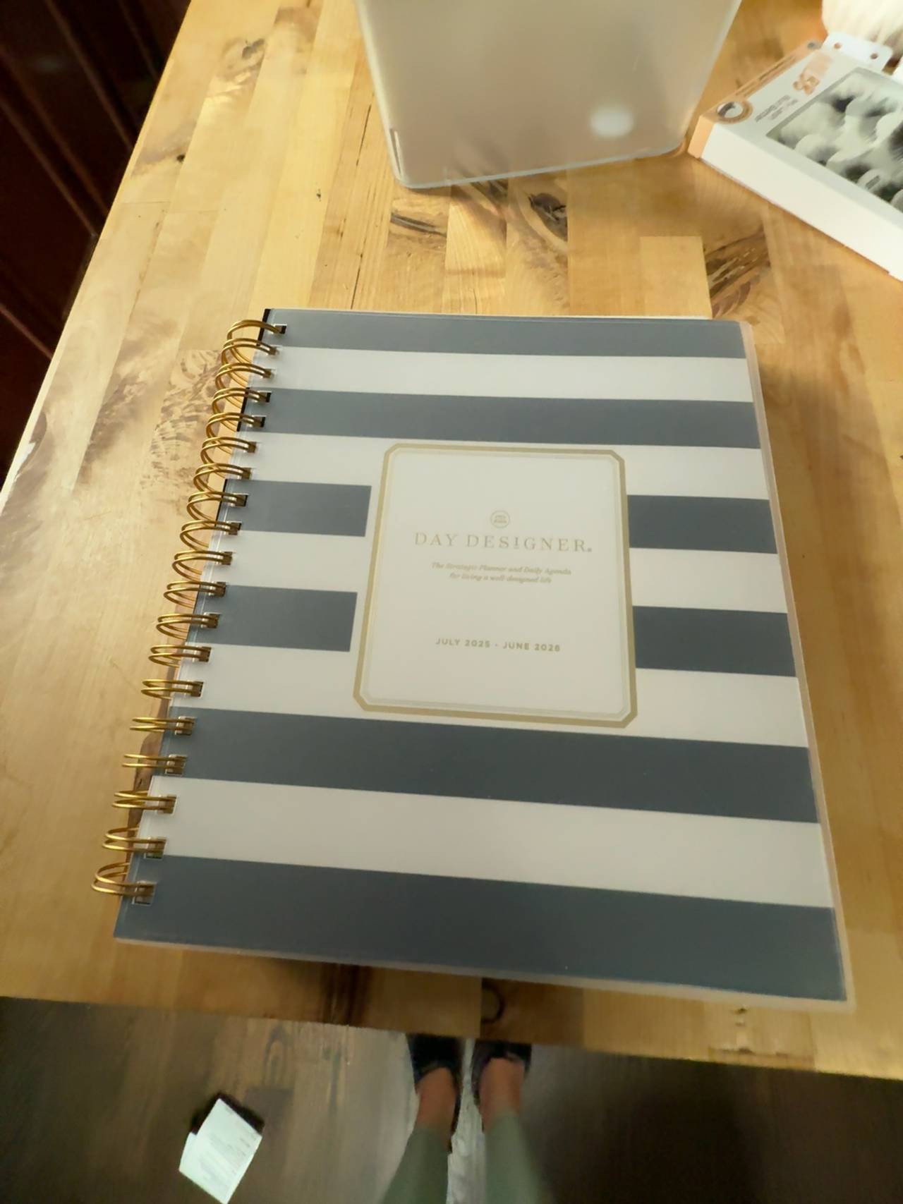 Blue Sky Day Designer 8x10 Navy Stripe Planner