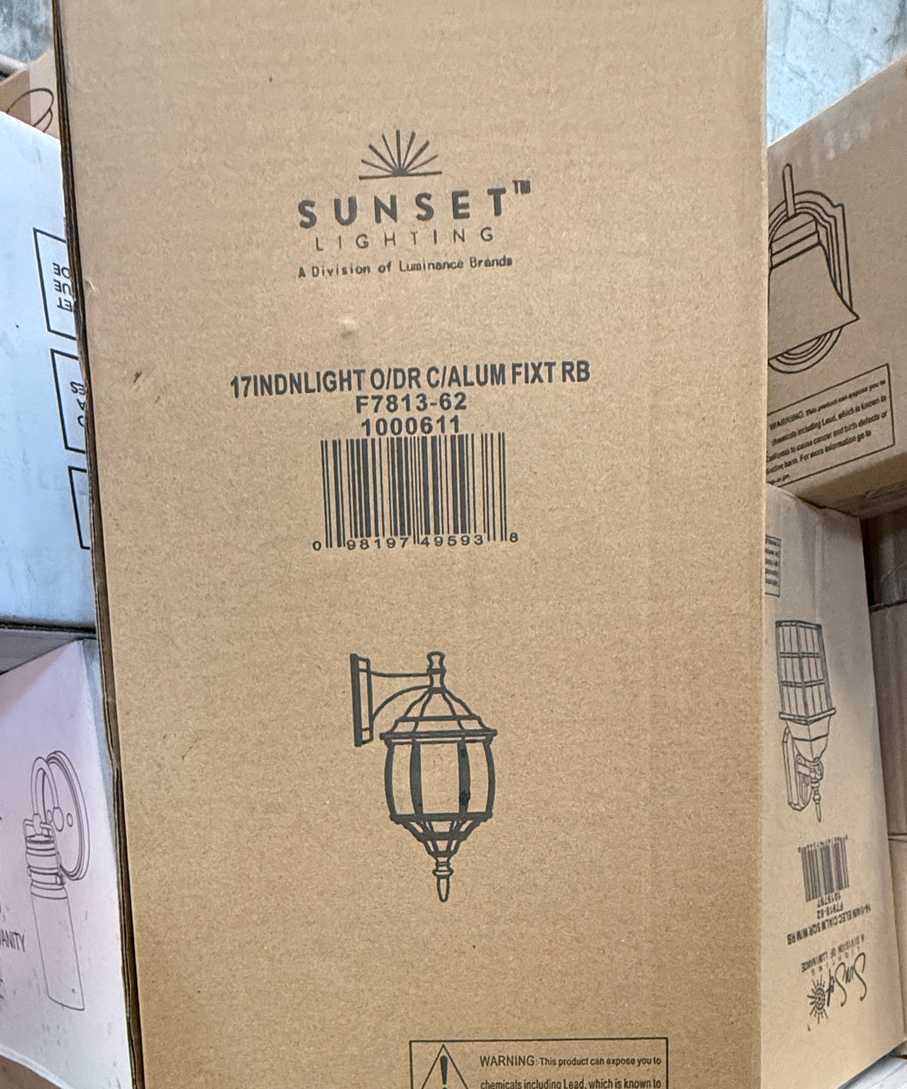 Sunset Lighting F7813-62 17-Inch Outdoor Wall Lantern