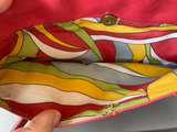 Nordstrom Genuine Leather Pink Satchel Shoulder Bag Colorful Lining - Image 7
