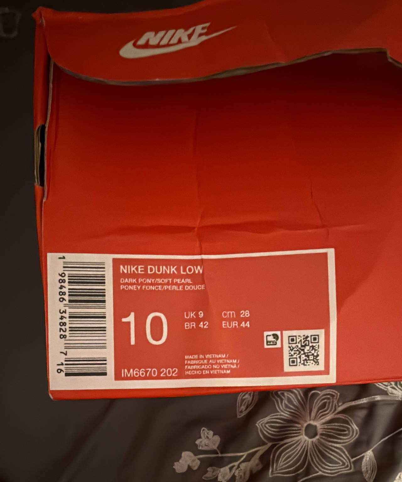 Nike Dunk Low Dark Pony Soft Pearl