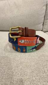 Smathers & Branson Pompano Needlepoint Belt - Image 1
