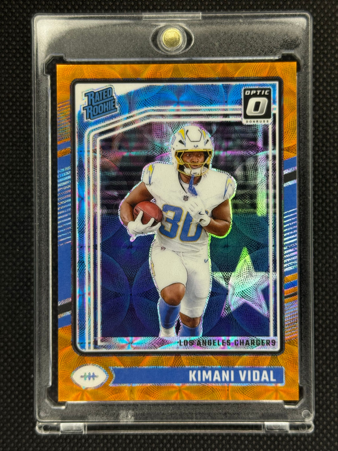 2023 Donruss Optic Rated Rookie Kimani Vidal Orange Football Card /79