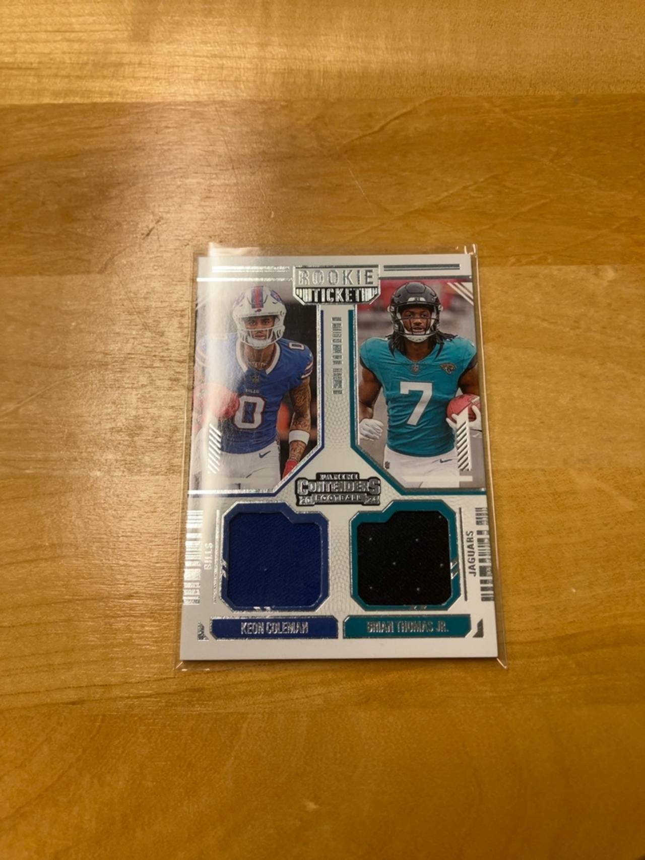 Panini Contenders 2024 Dual Patch Rookie Ticket – Keon Coleman/Brian Thomas Jr.