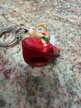 Vintage Rubber Christmas Elf Keychain Antique Old School Elf - Image 2