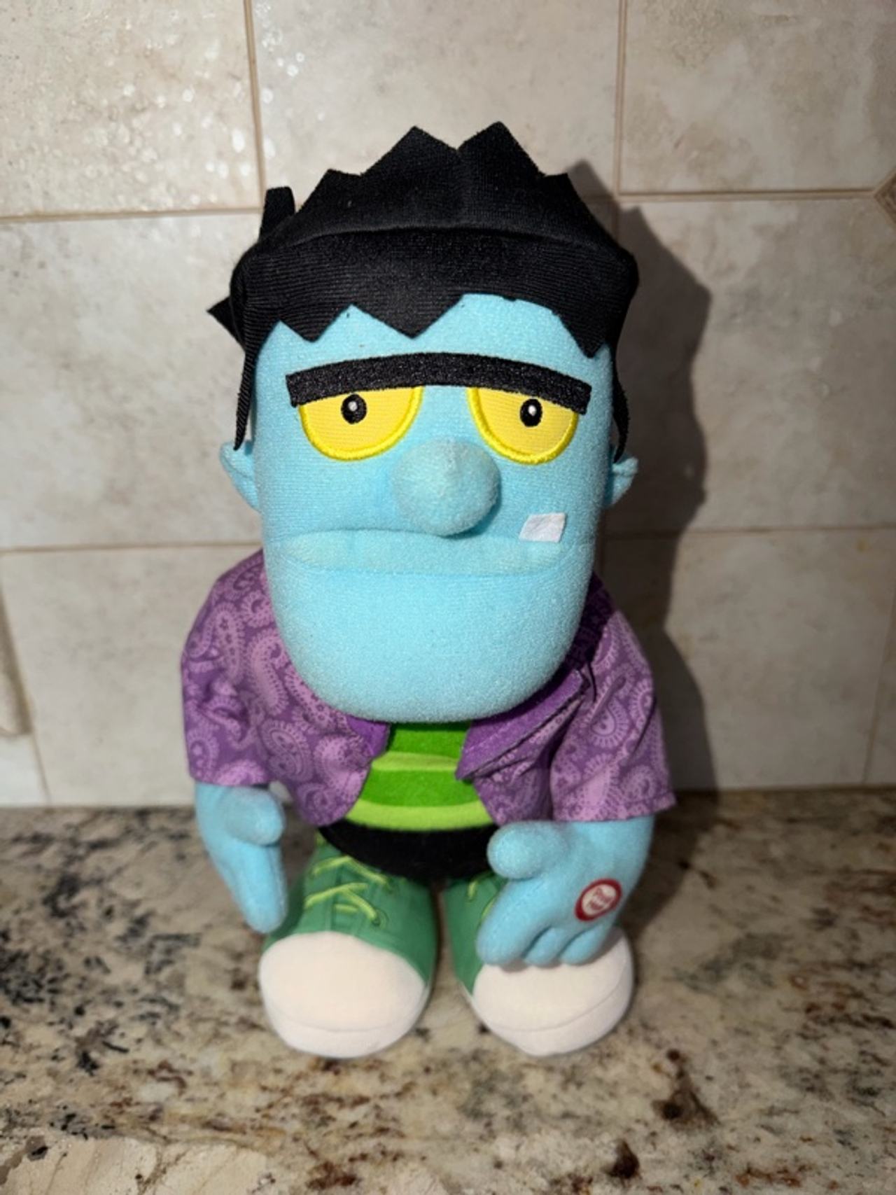 Hallmark Frankenstein Plush Blue 12-inch No Battery Cover
