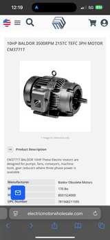 Baldor 10HP Electric Motor - Image 2