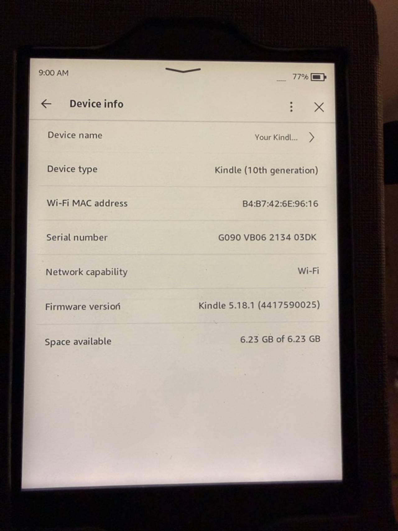 Amazon Kindle Paperwhite 10th Generation