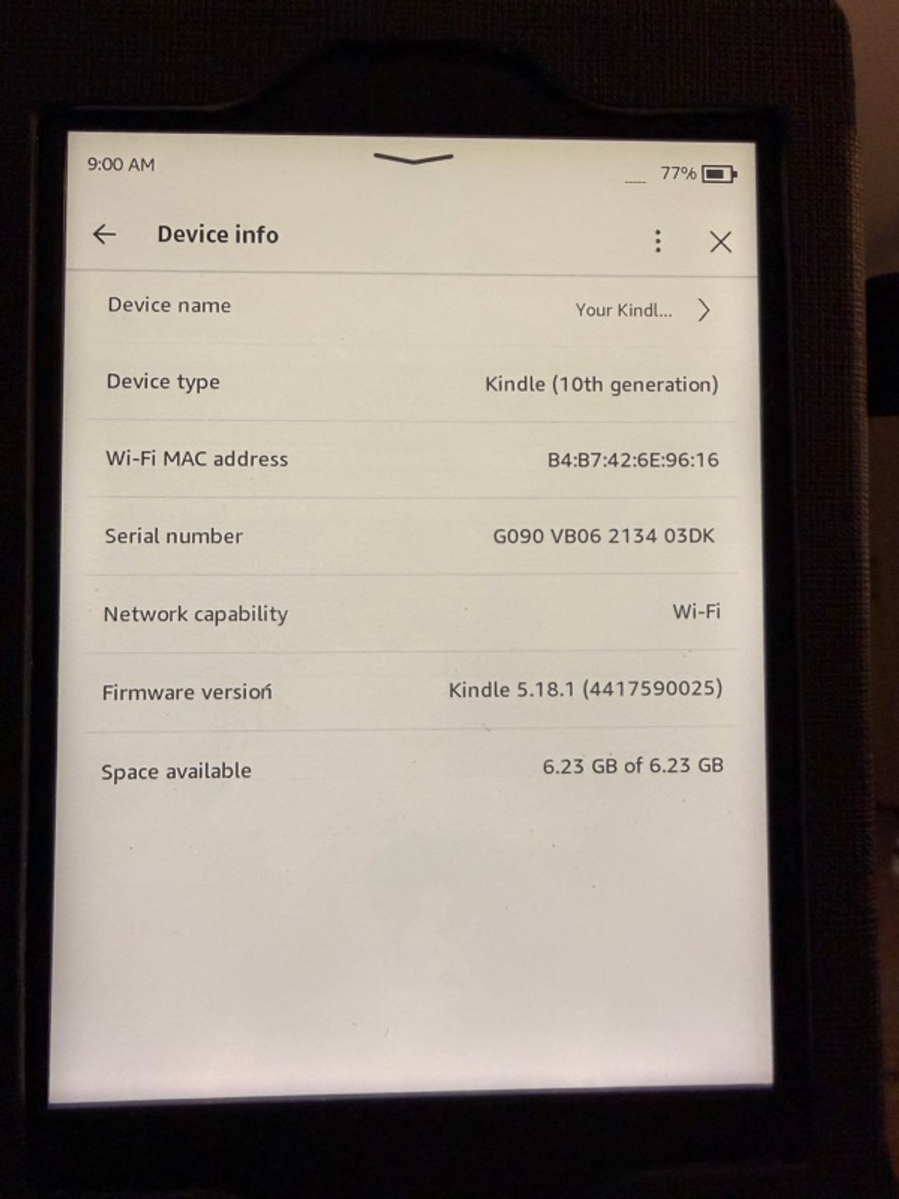 Amazon Kindle Paperwhite 10th Generation