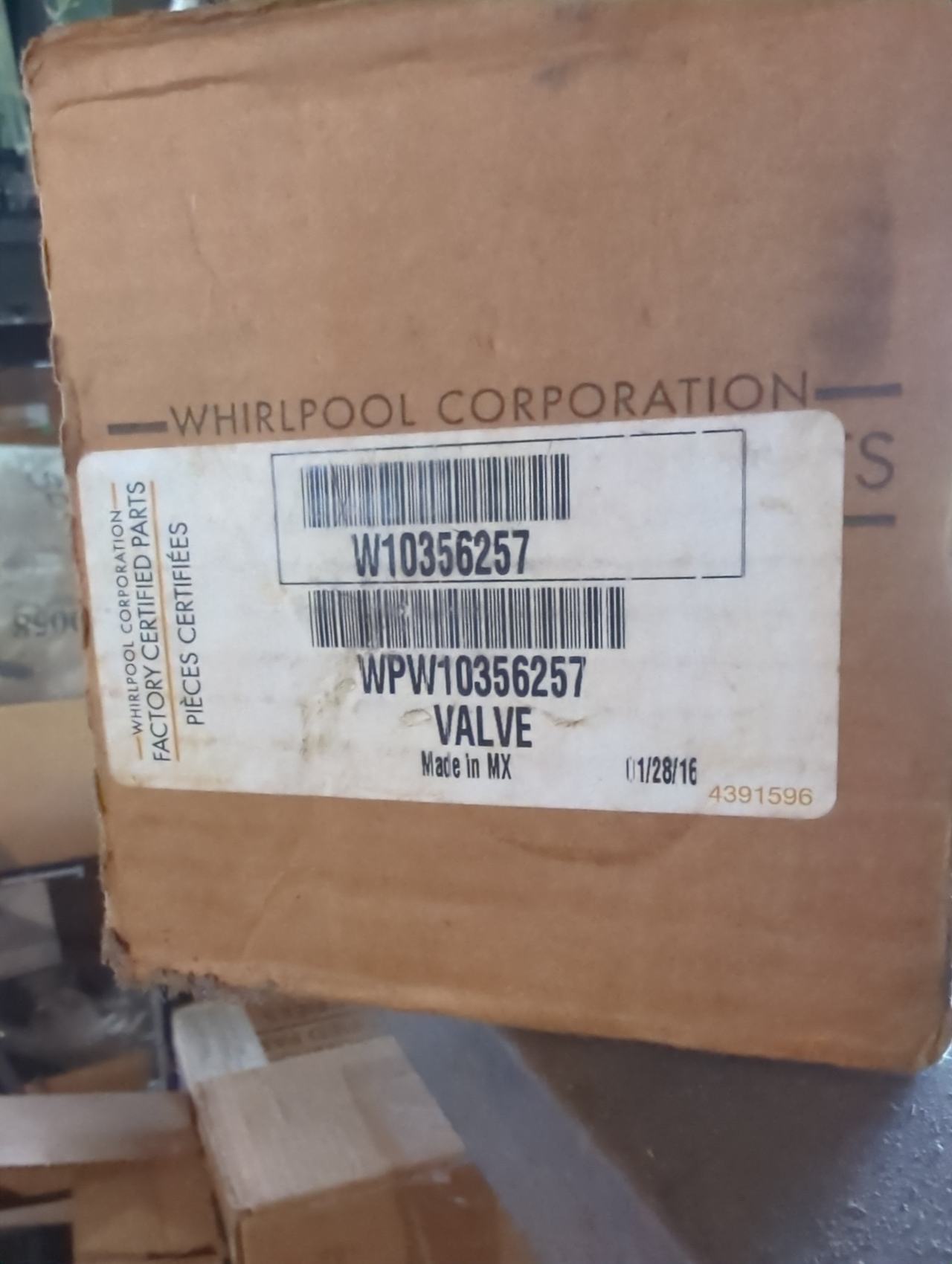 Whirlpool WPW10356257 Dishwasher Water Inlet Valve