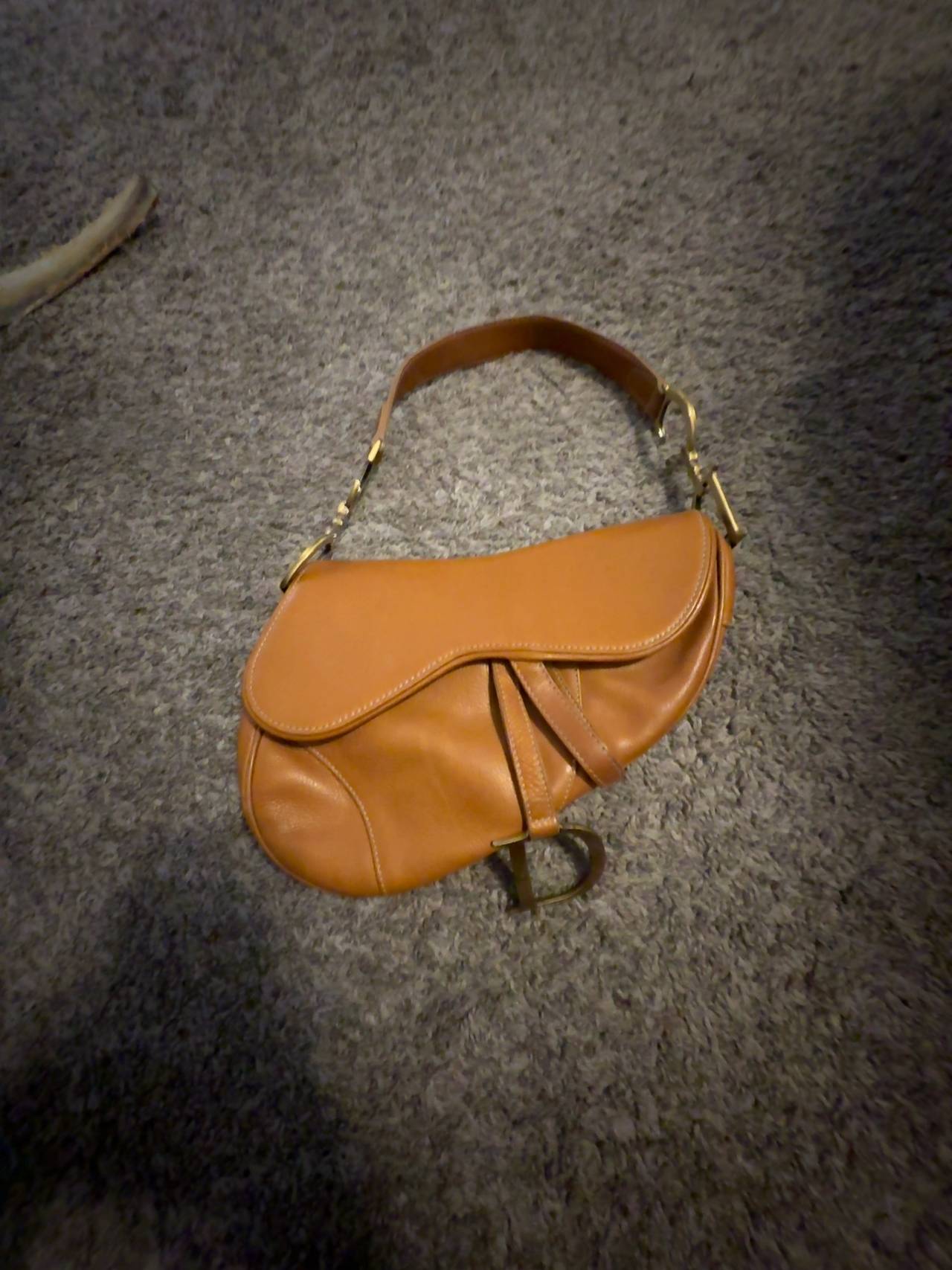 Christian Dior Saddle Bag Camel Gold