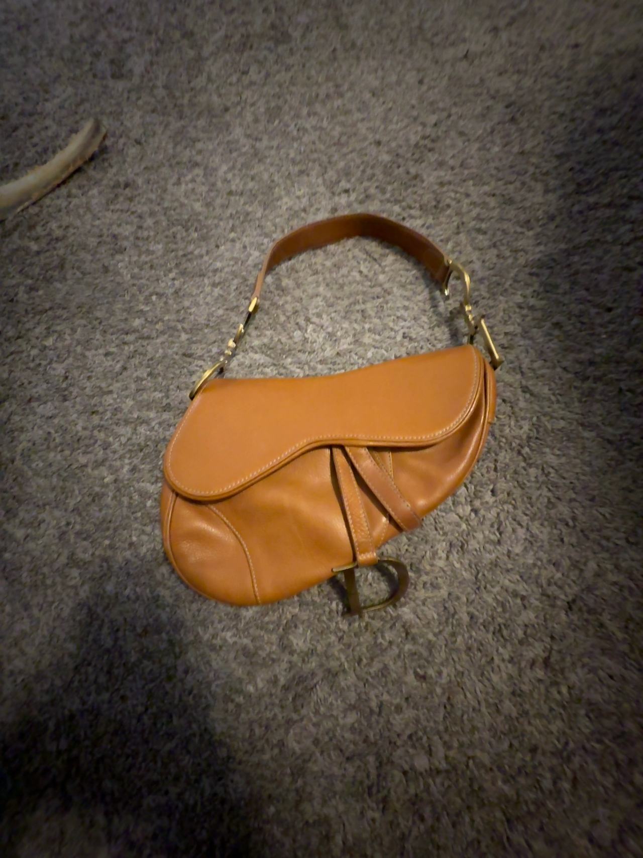 Christian Dior Saddle Bag Camel Gold