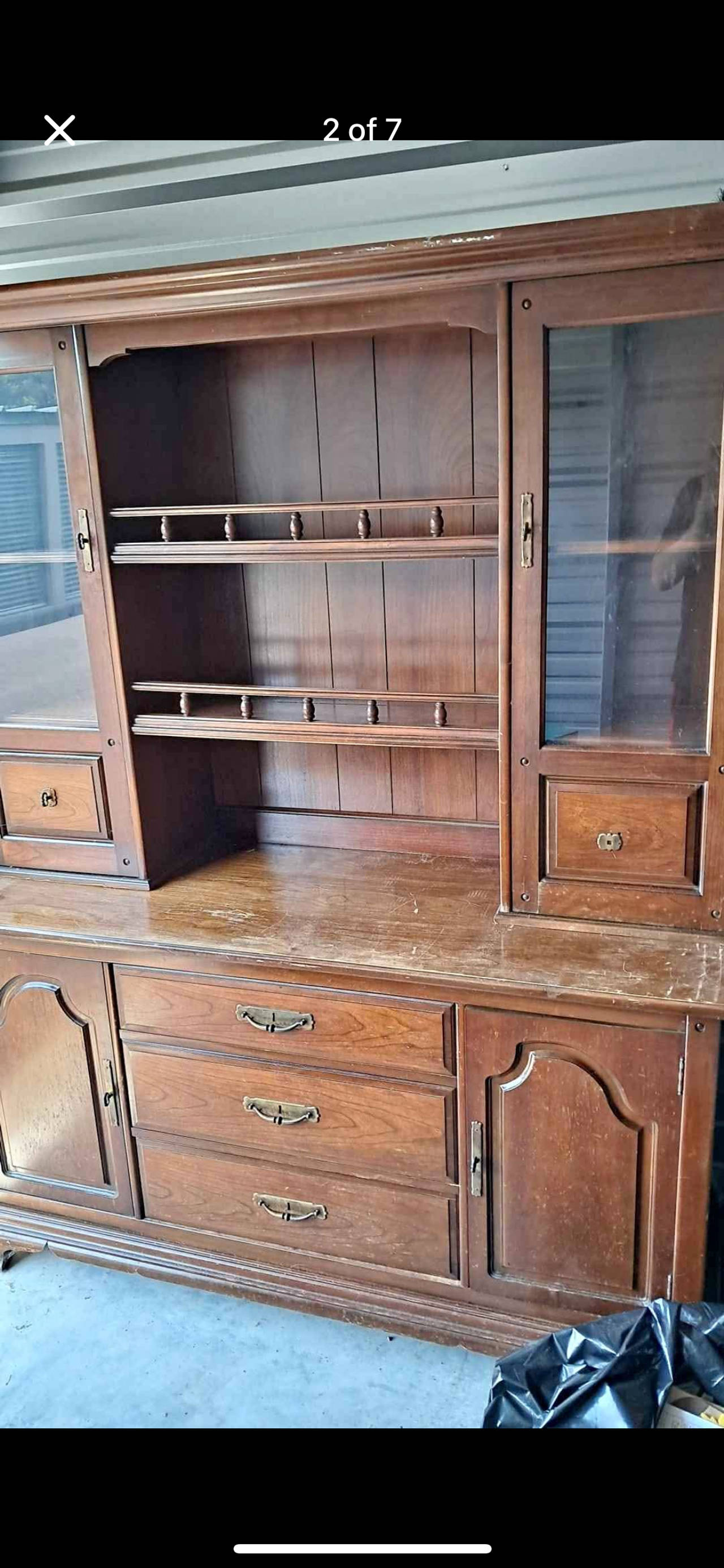 Wooden China Cabinet Hutch