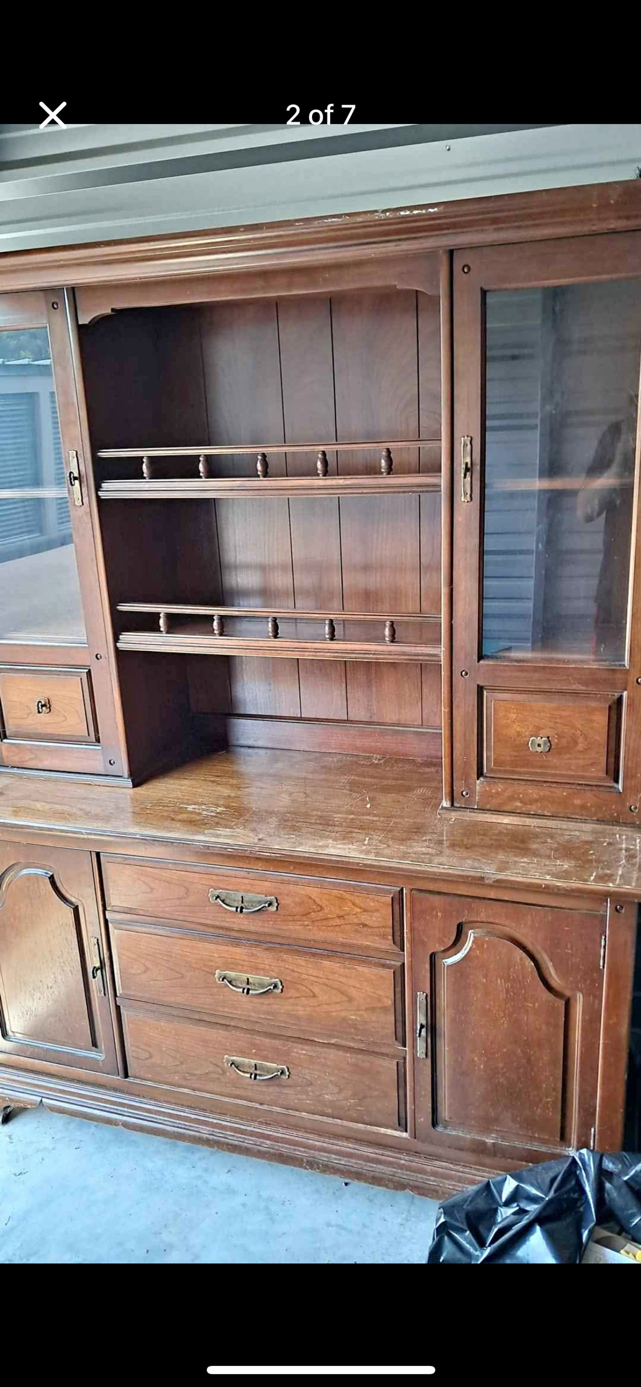 Wooden China Cabinet Hutch