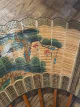Vintage Chinese Bamboo Wall Fan - Image 3