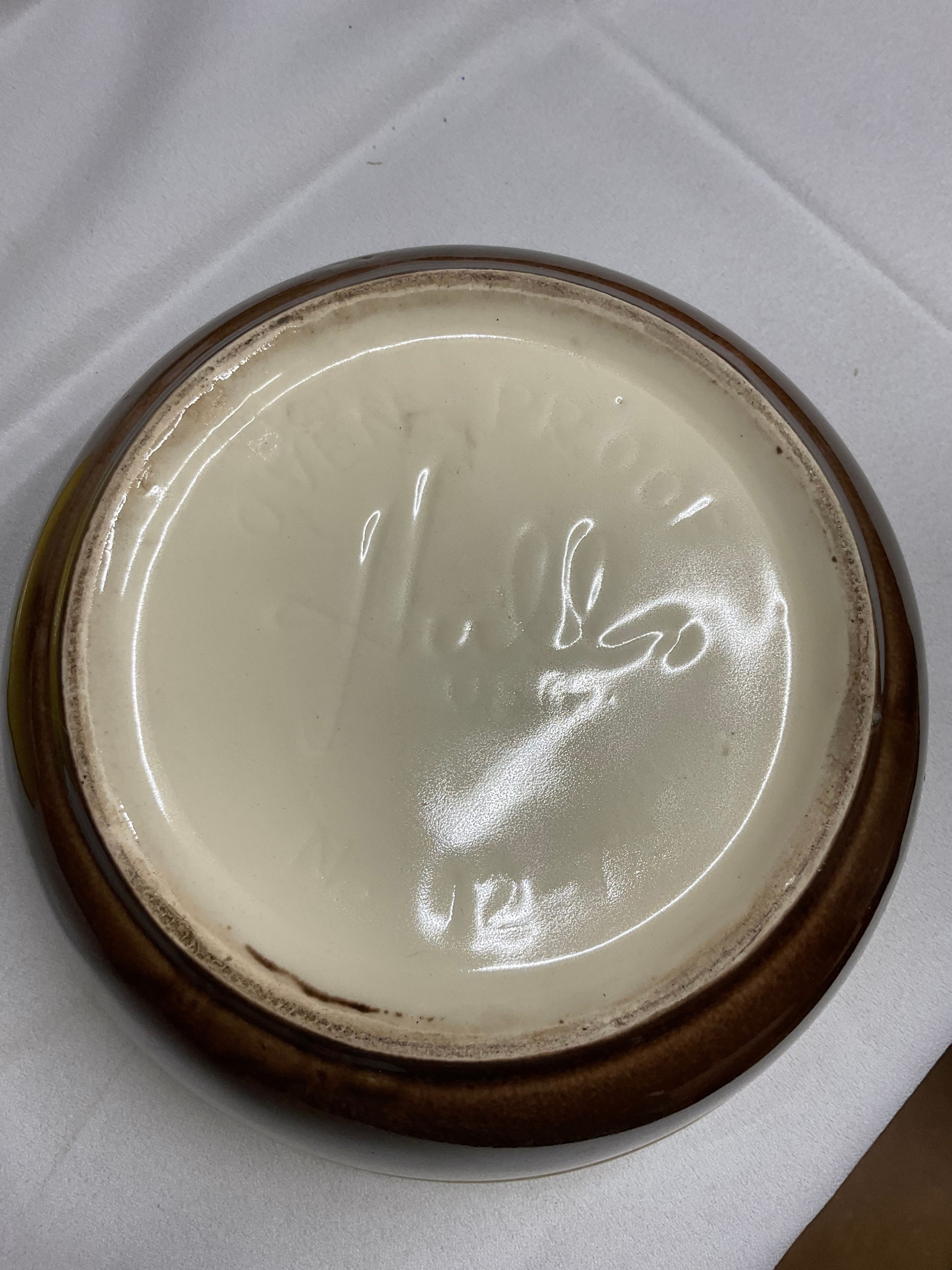 Vintage Glazed Ceramic Covered Casserole Dish - Image 4