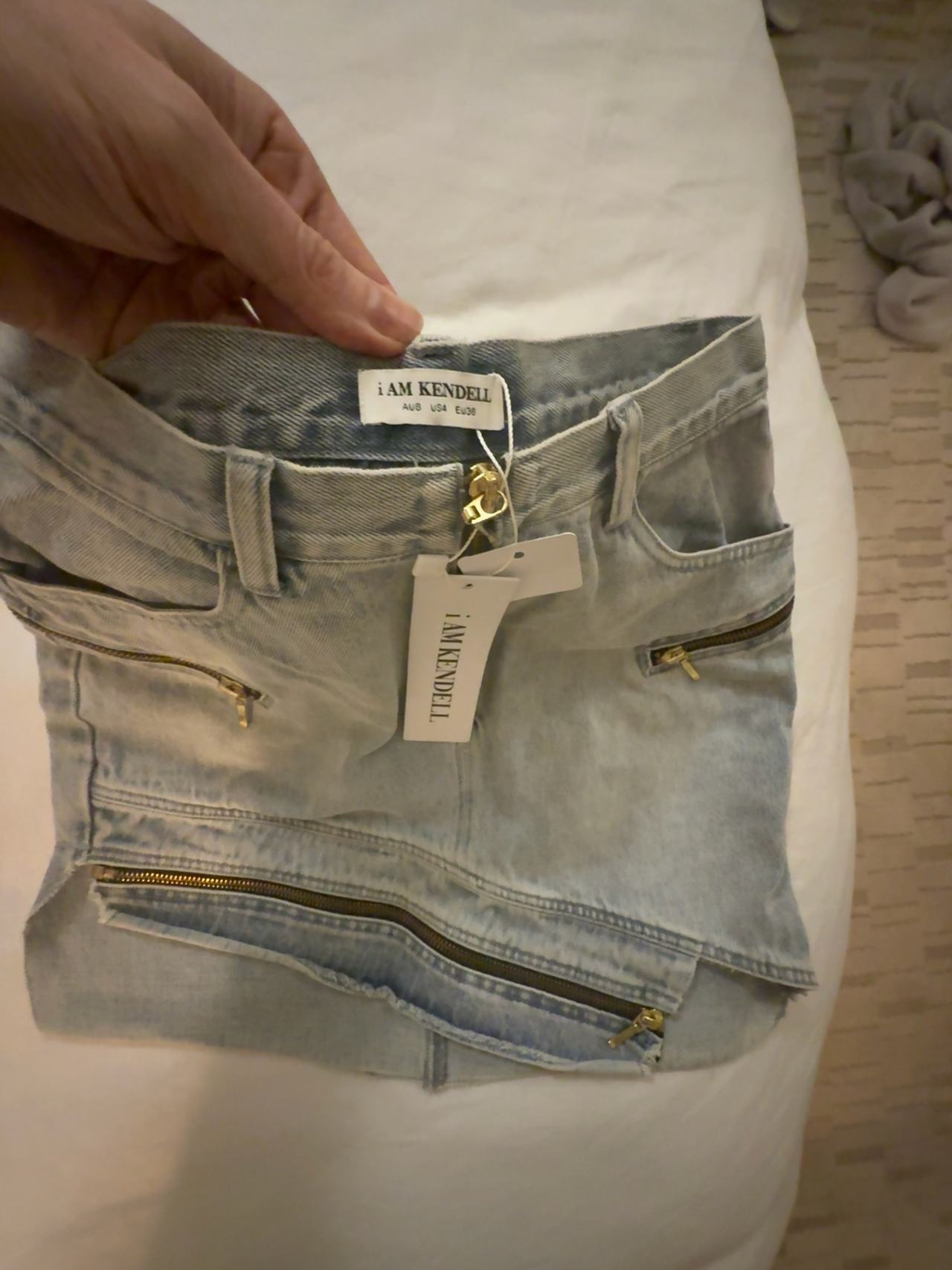 i AM Kendell - Brand New with Tags - Women's Denim Skirt - Blue - Size 6