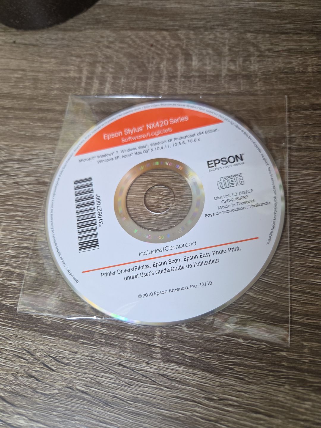 Epson Stylus NX420 Series Software/Drivers CD