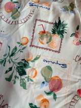 Abercrombie & Fitch Square Neck Floral Mini Dress with Fruit Postcard Print XL - Image 5