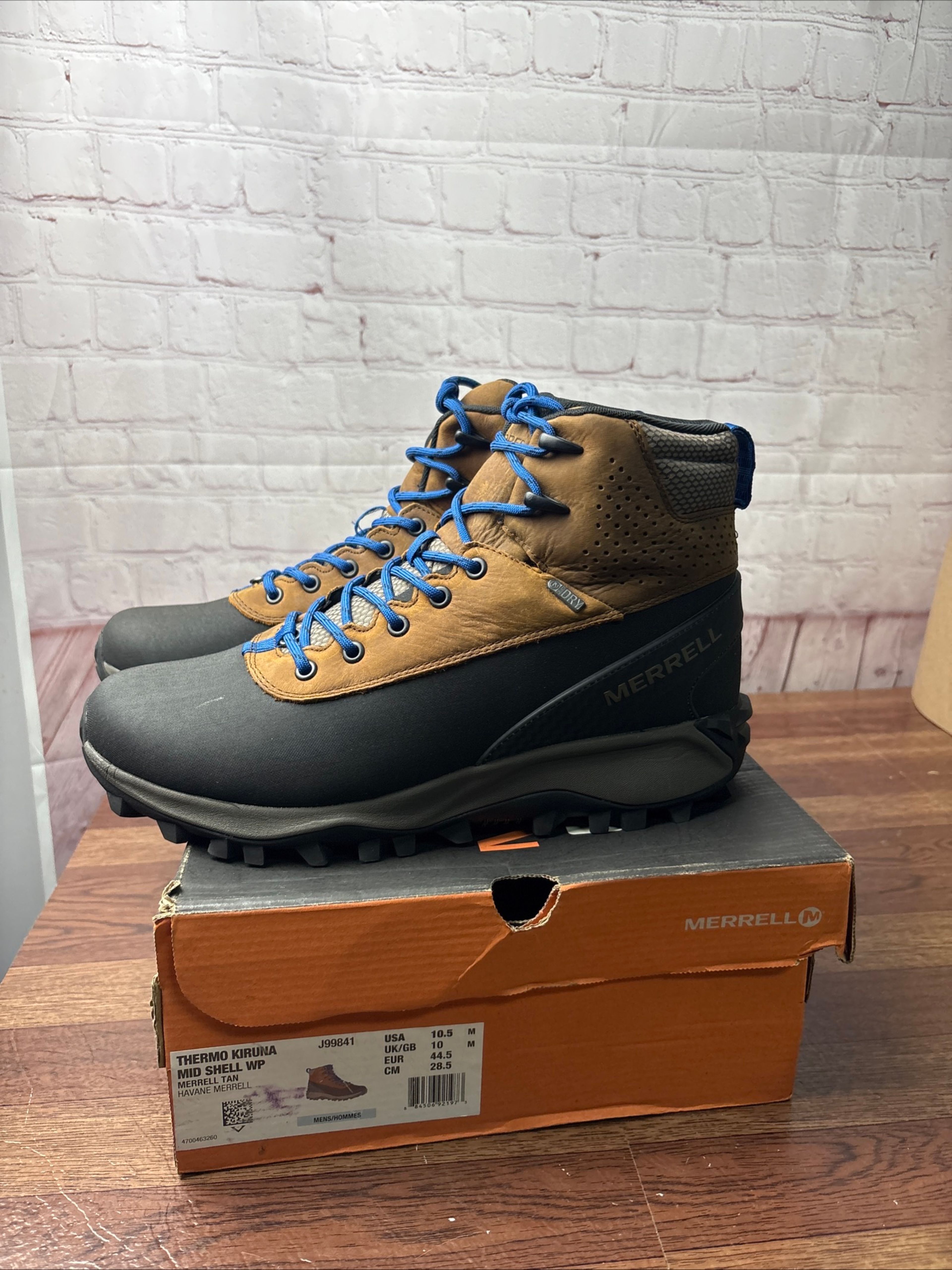 Merrell Thermo Kiruna Mid Shell Waterproof Men's Boot Tan size 10.5 - Image 2