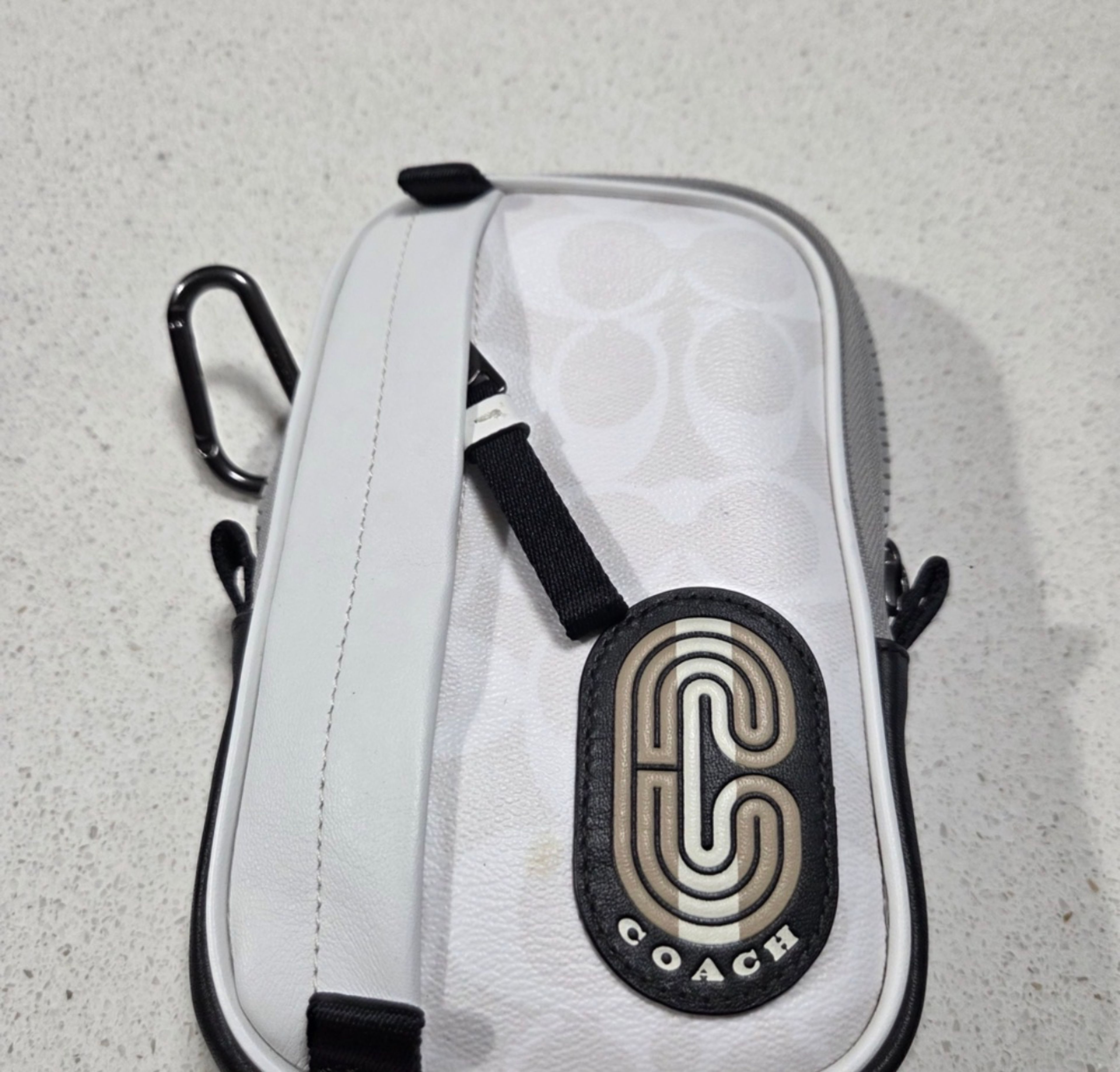 Coach Ivory North South Hybrid Pouch Colorblock Canvas - Image 6