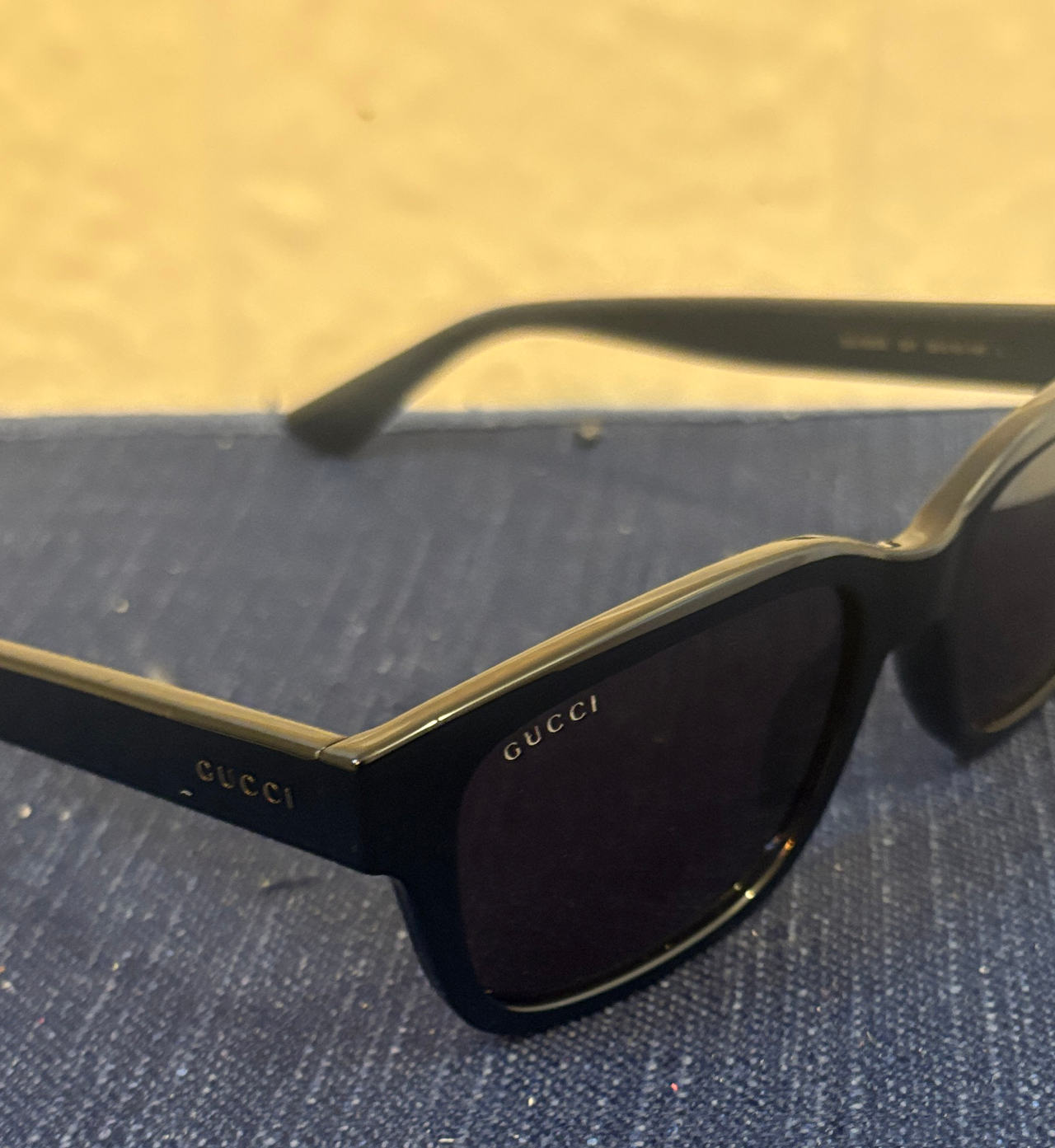 Gucci Rectangular Acetate Sunglasses
