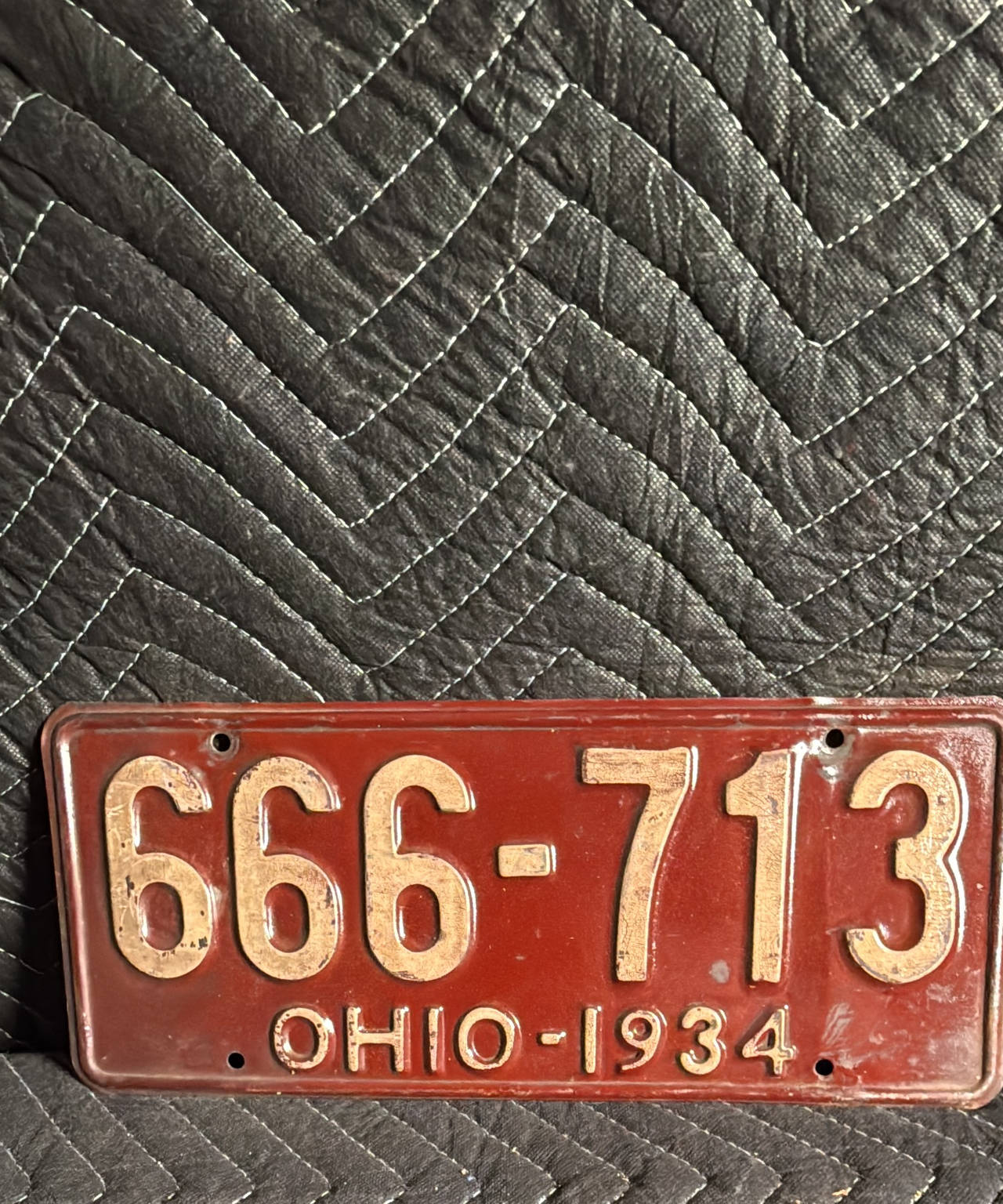 1934 Ohio License Plate