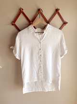 Cynthia Rowley 100% Linen Short Sleeve Shirt - Image 3