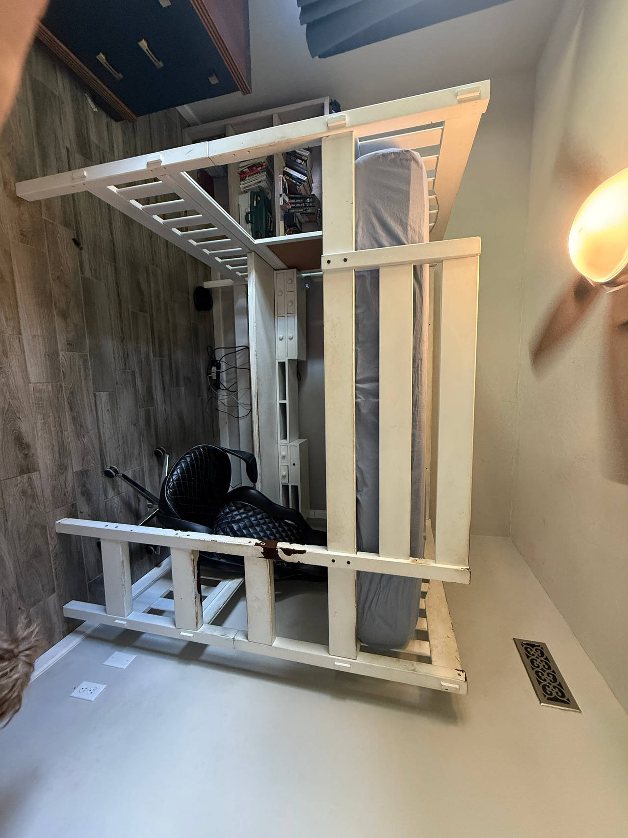 Full Size Loft Bed with Desk and Mattress 