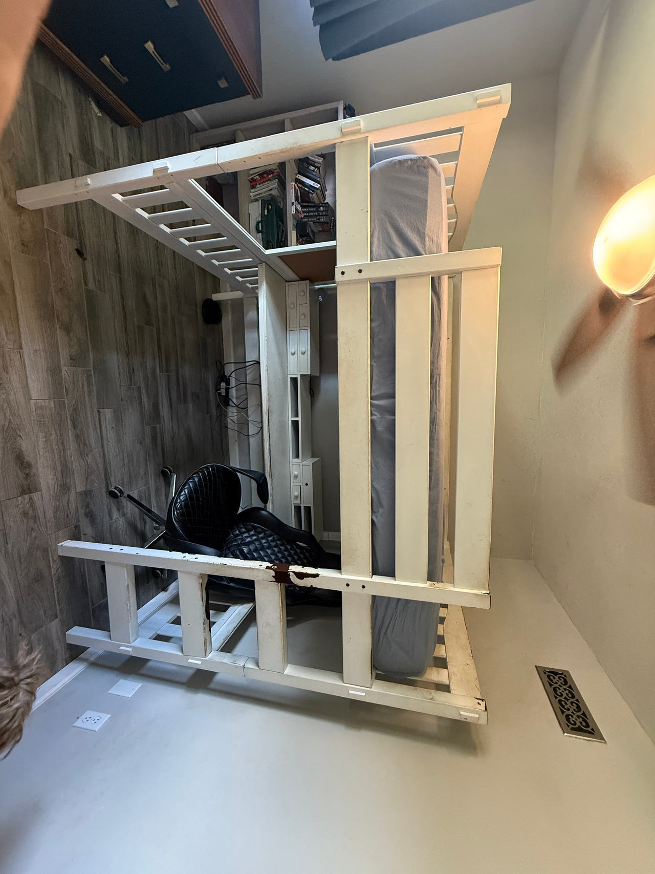 Full Size Loft Bed with Desk and Mattress 