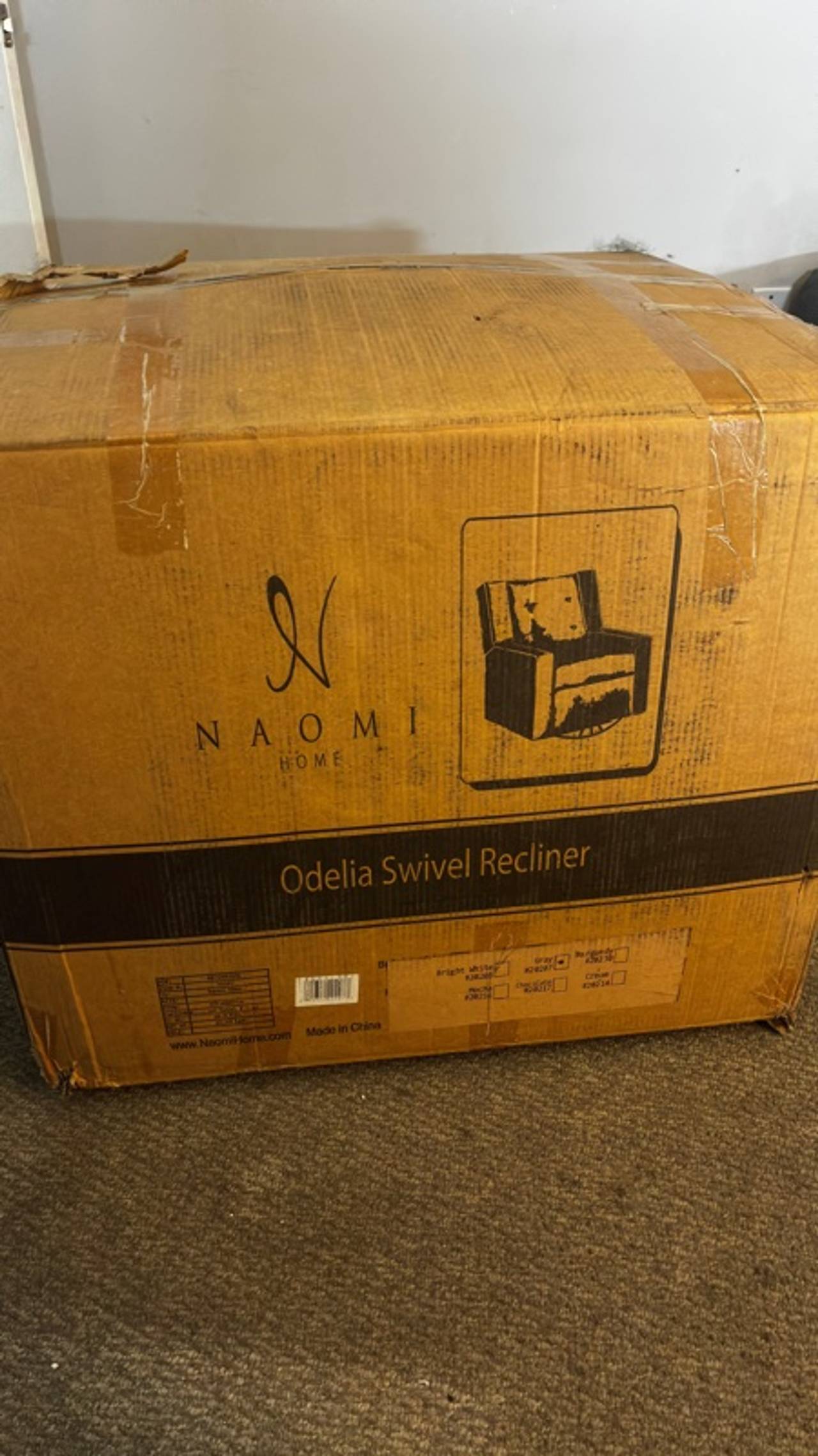 Noami Home Odelia Swivel Recliner