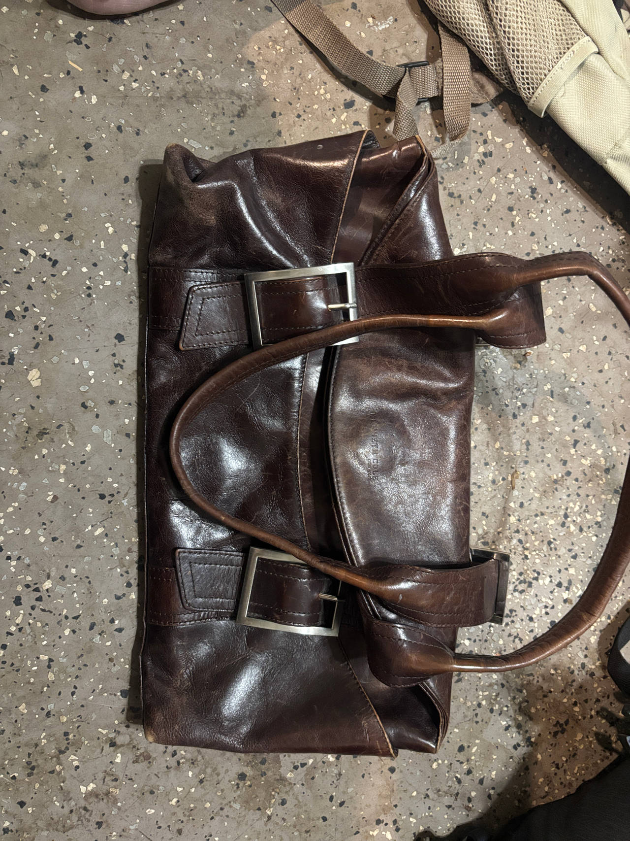 Kenneth Cole Brown Leather Tote Bag