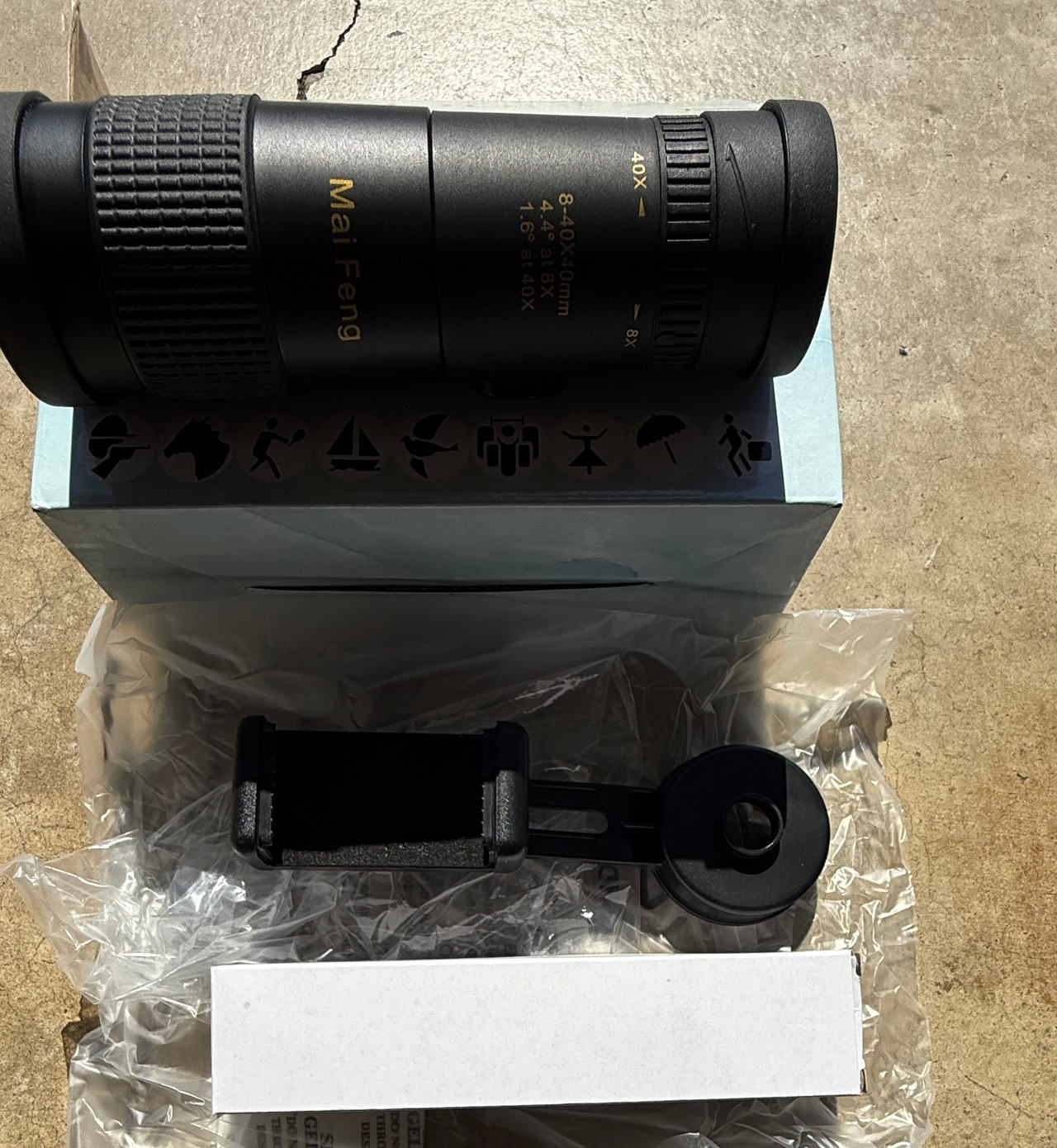 Mai Feng 8-40x40mm Zoom Monocular Telescope