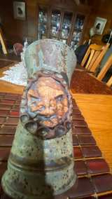 Handmade cat or Lion Medallion hand thrown pottery Mug. - Image 2
