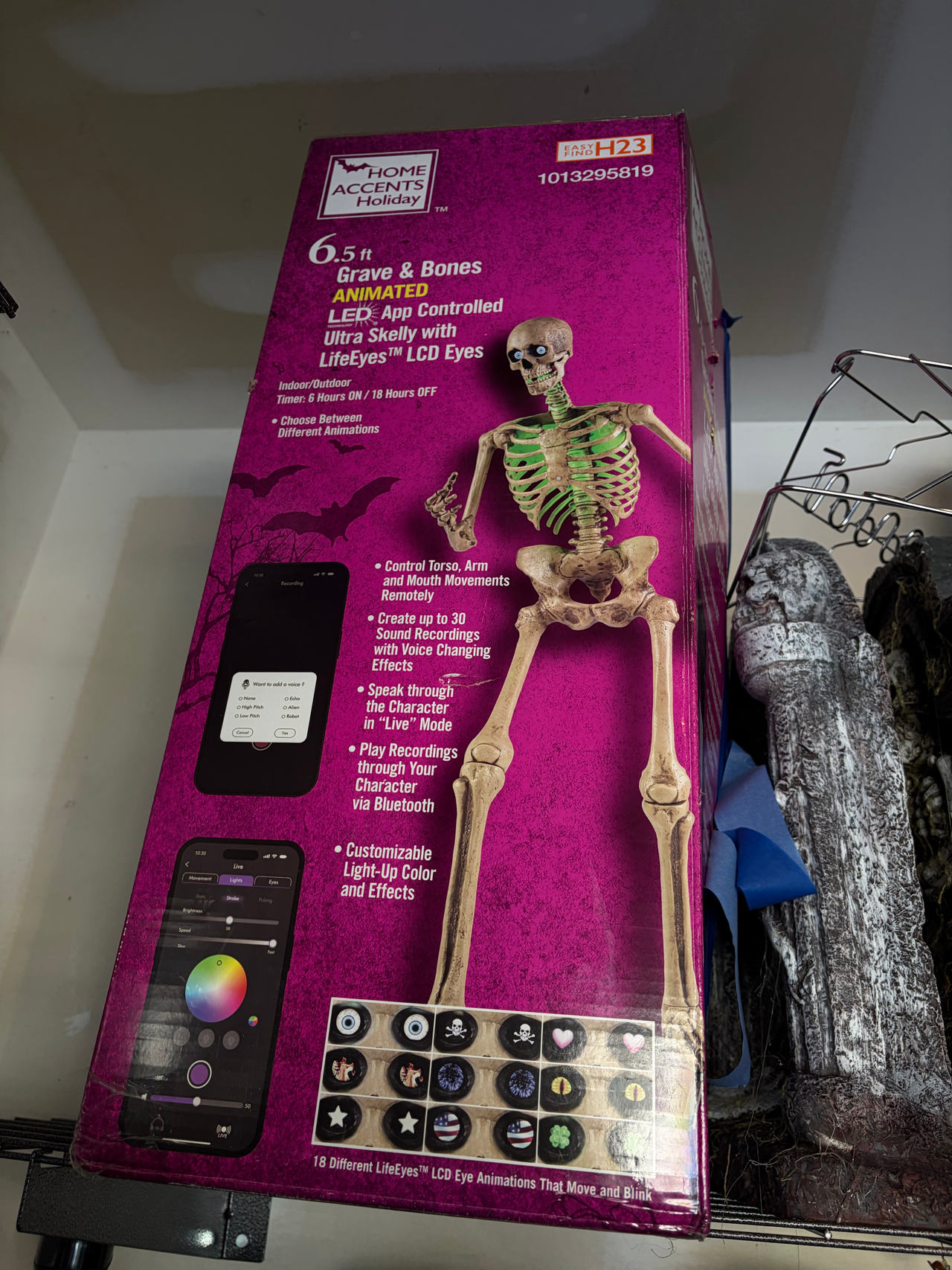 Home Accents Holiday 6.5 ft. Grave & Bones Animated LED Skeleton