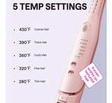Wavytalk 0.65" Pencil Flat Iron, Cool Curl Pencil, Small Airflow Styler PINK - Image 3