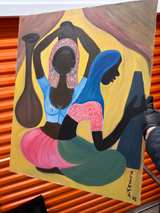 Sukanya Original Acrylic Painting of Village Women - Image 2