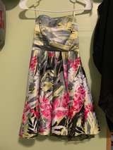 Adrianna Papell Strapless Floral Midi Dress - Image 3