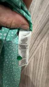 Adrianna Papel Green Pleated Dotted Blouse size small shirt business casual - Image 4