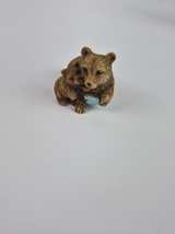 Mother and Cub Bear Figurine with Fish - Image 2