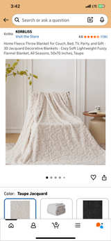 KORBLISS Home Fleece Throw Blanket - Image 1