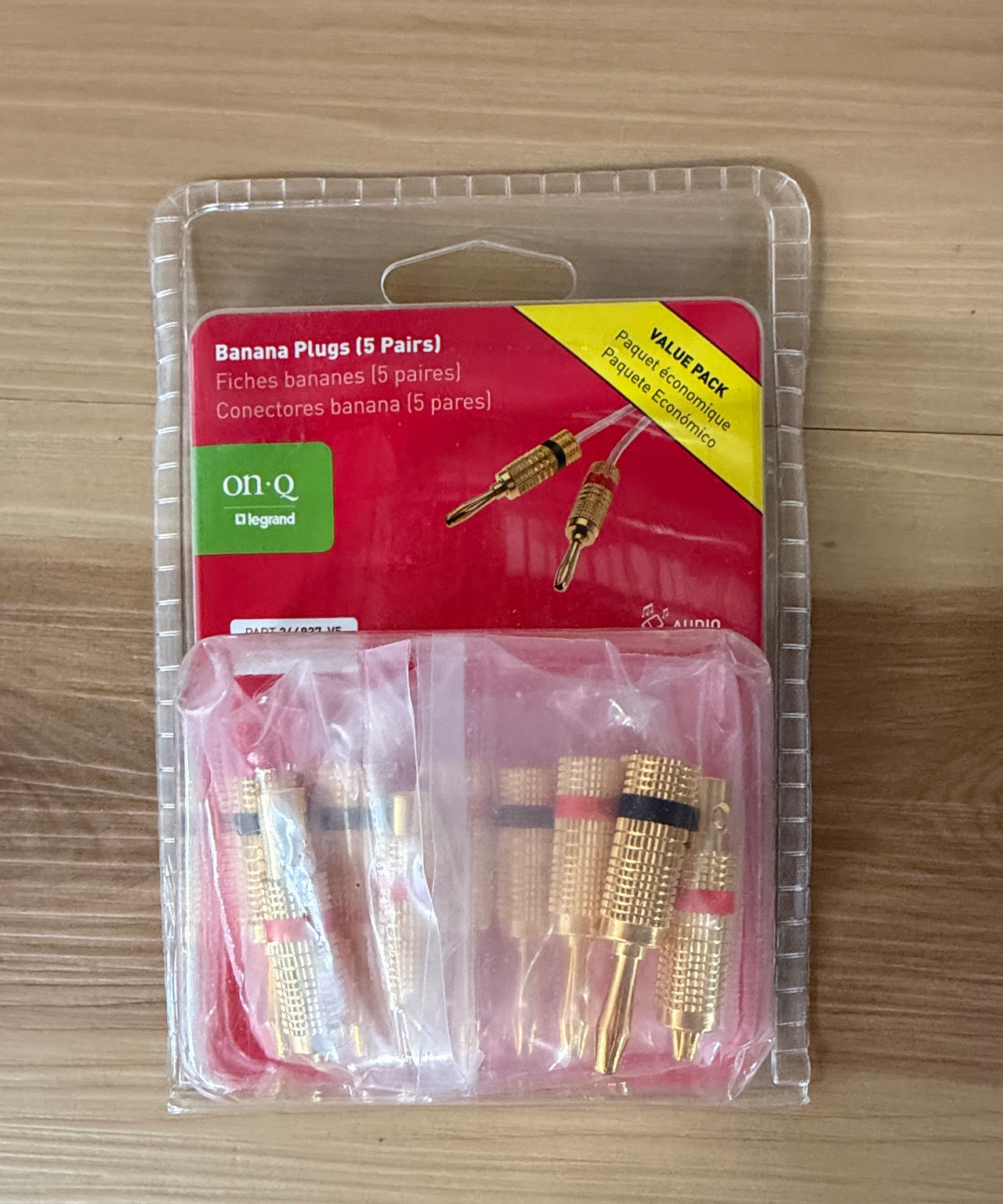 On-Q Legrand Banana Plugs (5 Pairs) Value Pack