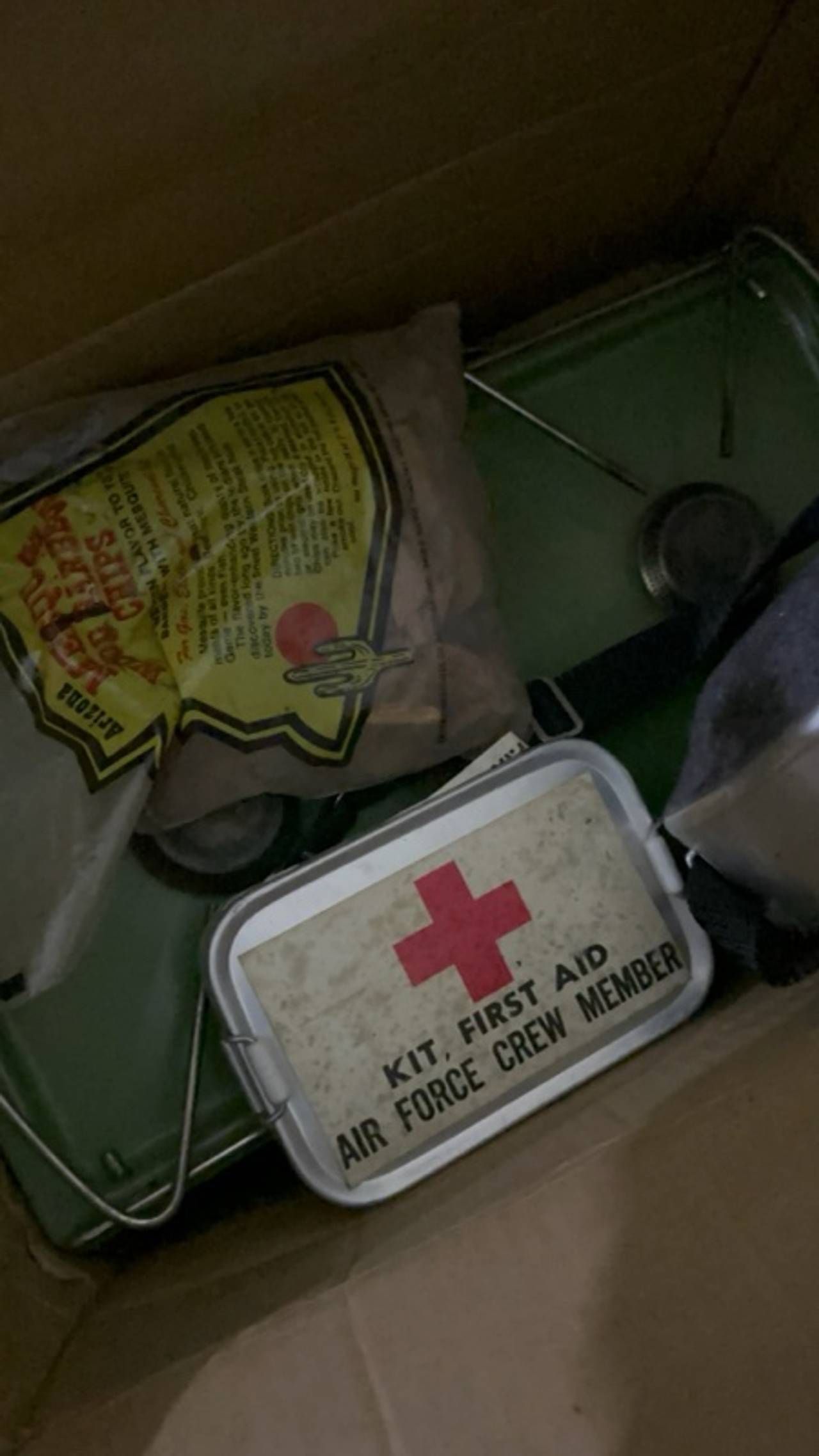 Vintage U.S. Military First Aid Kit Metal Tin