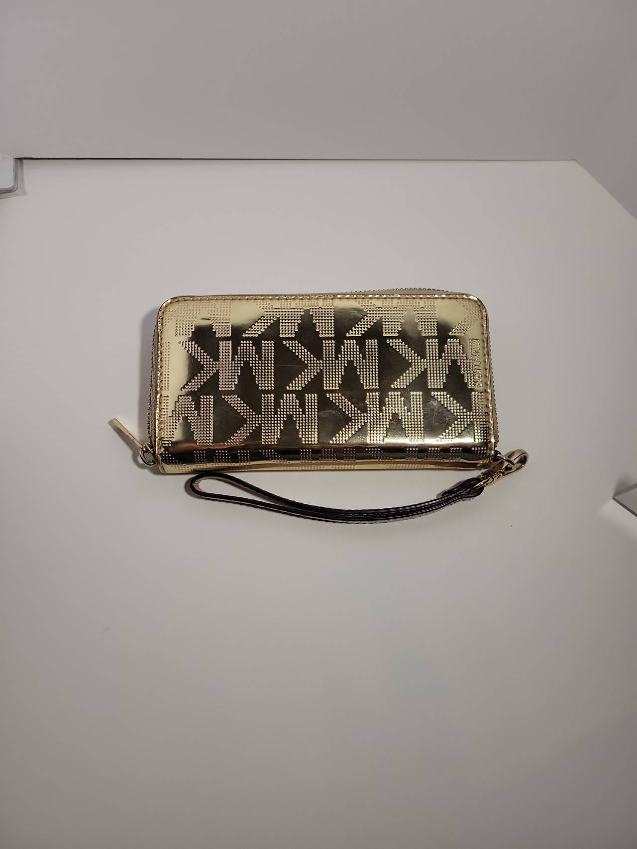Michael Kors Jet Set Travel Continental Wristlet Wallet Gold