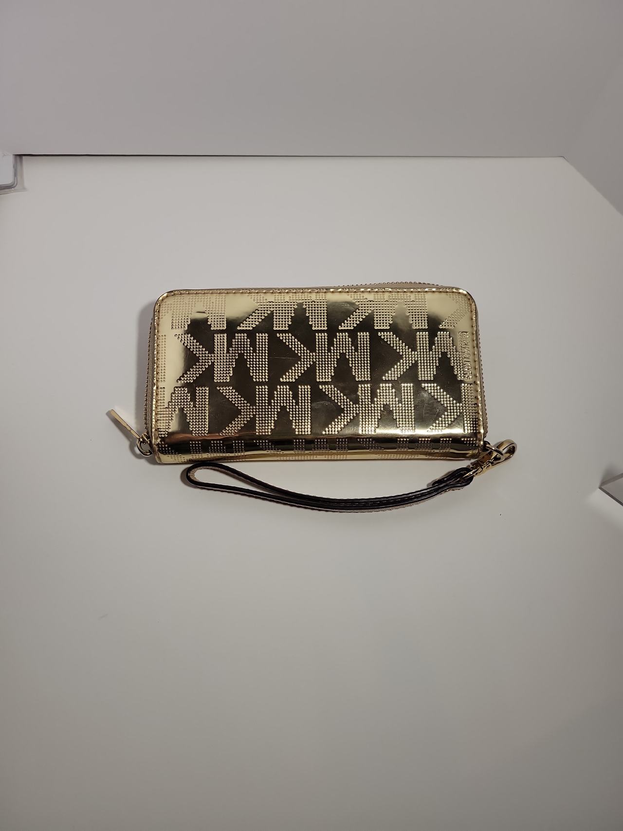 Michael Kors Jet Set Travel Continental Wristlet Wallet Gold