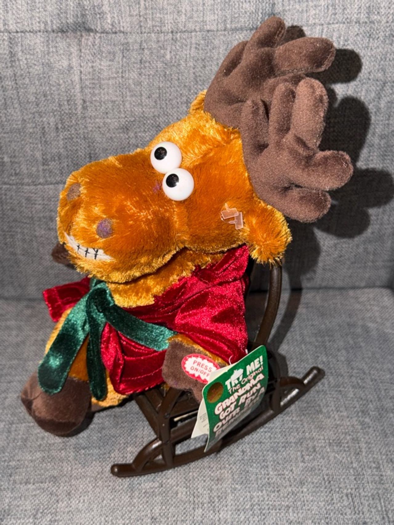 Dan Dee Grandma Got Run Over By Reindeer Plush Rocking Horse