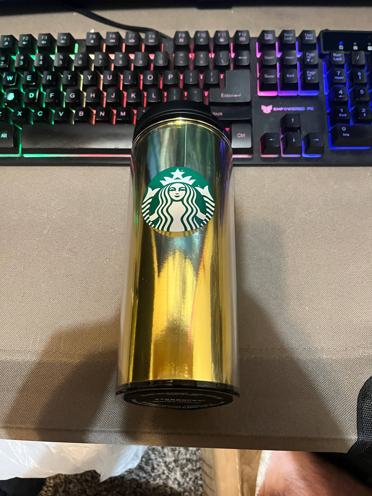 Starbucks Gold Metallic Tumbler 16oz
