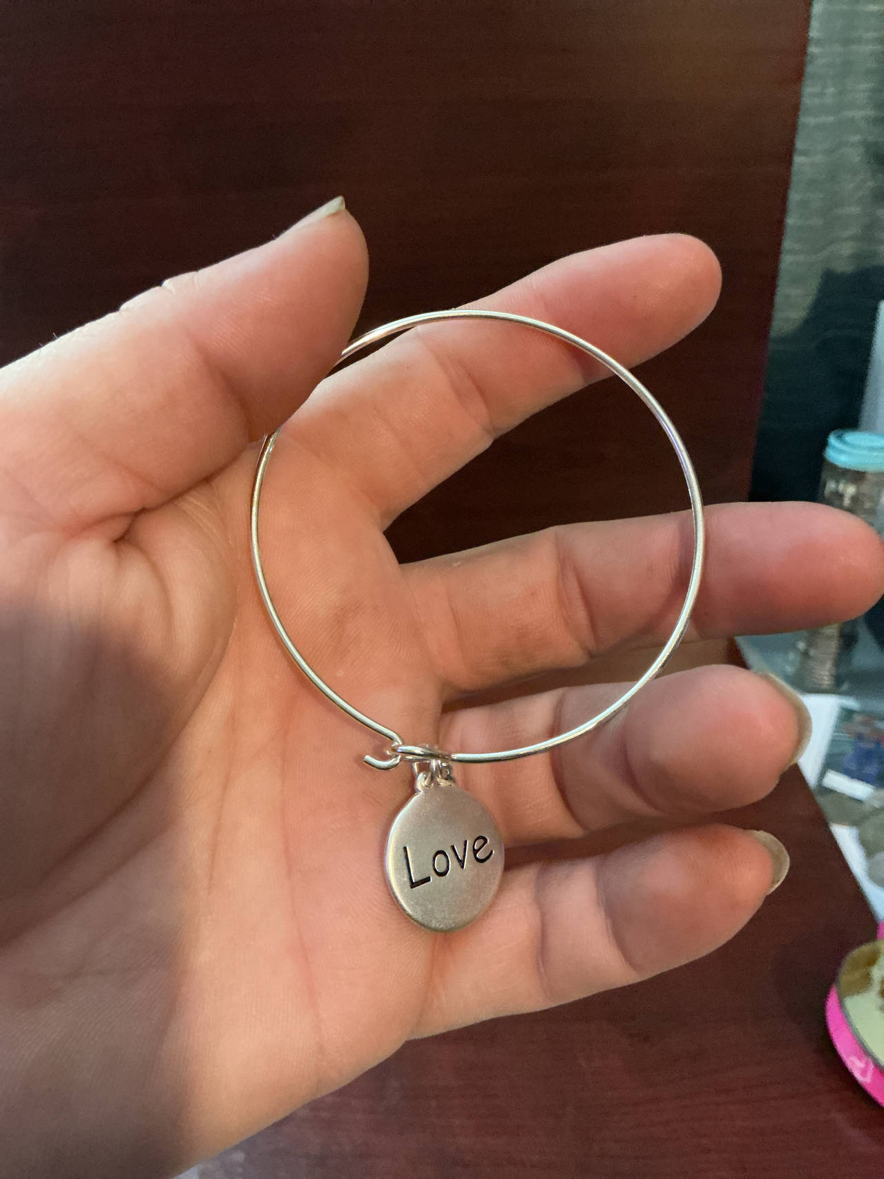 Alex and Ani Love Charm Bangle