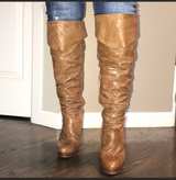 Jessica Simpson Leather Brown Knee Boots - Image 2