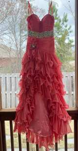 Ruffled Rhinestone Formal Gown - Image 1